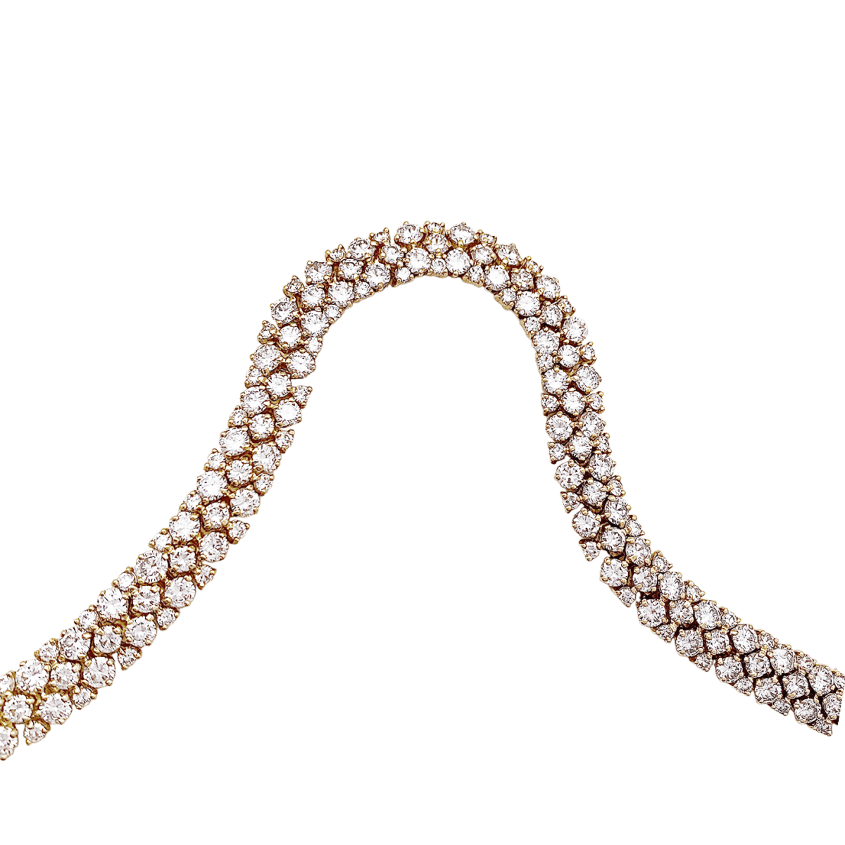 Collier Rivière en or jaune avec diamants - Castafiore