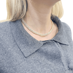 Collier Rivière en or jaune avec diamants - Castafiore