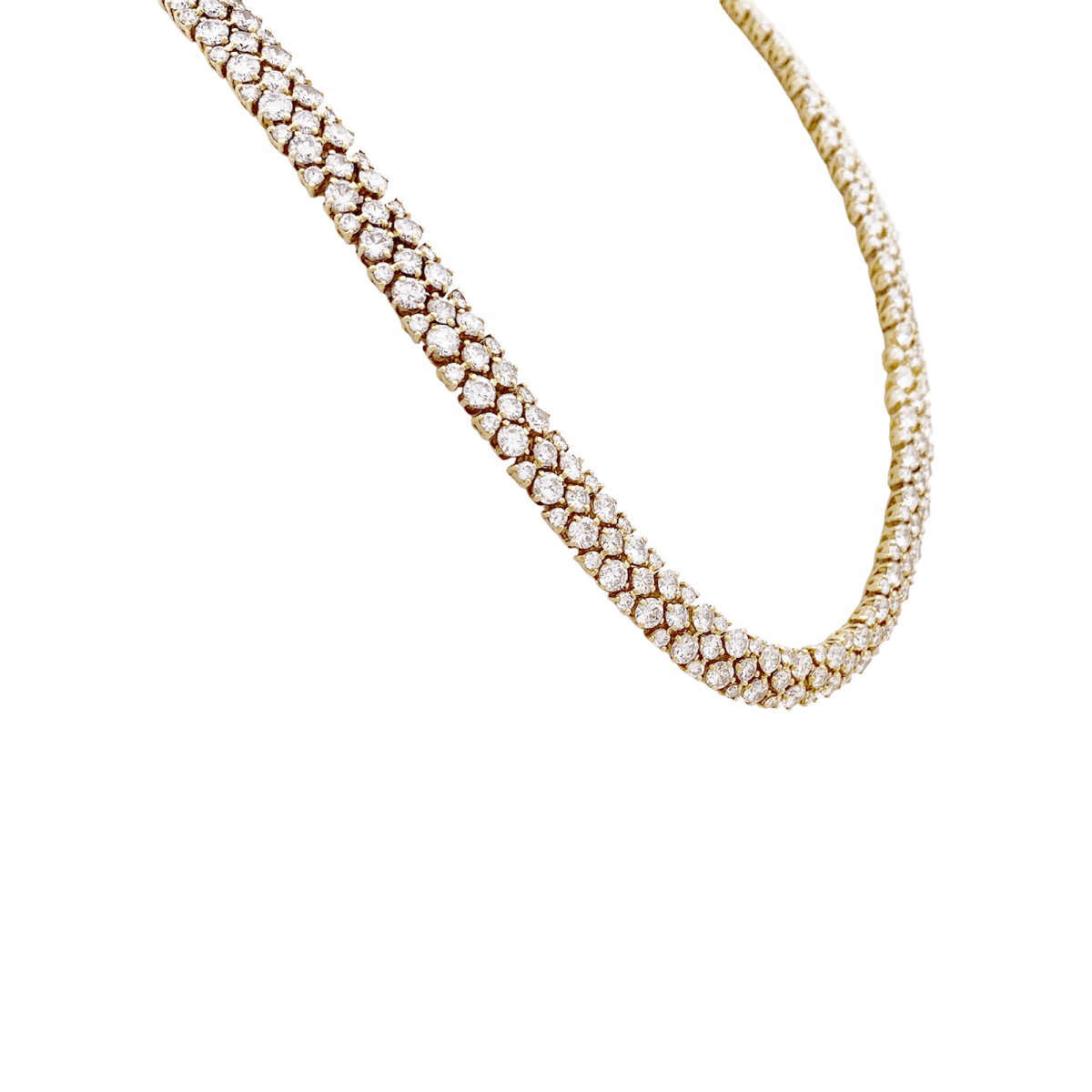 Collier Rivière en or jaune avec diamants - Castafiore