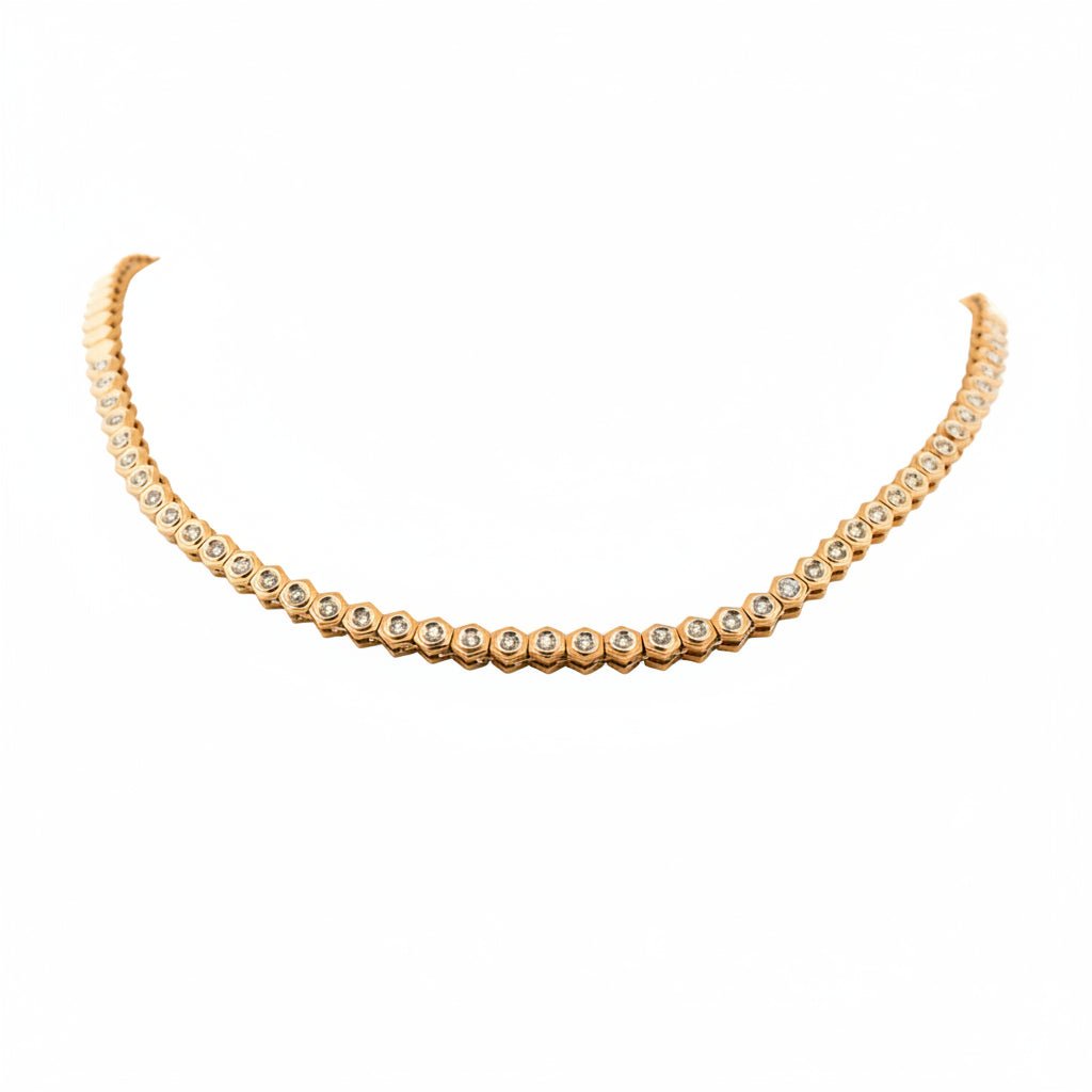 Collier Rivière en or jaune et diamants - Castafiore