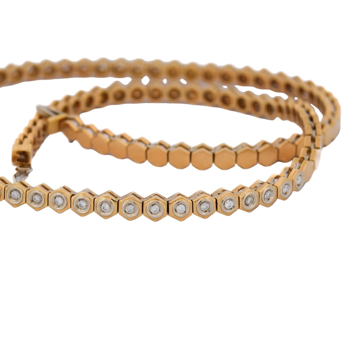 Collier Rivière en or jaune et diamants - Castafiore