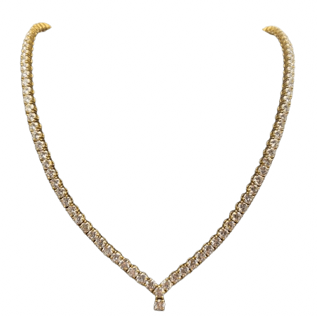 Collier Rivière en or jaune et diamants - Castafiore