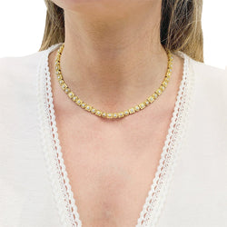 Collier Rivière LALAOUNIS "Byzantine" en or jaune et diamants - Castafiore