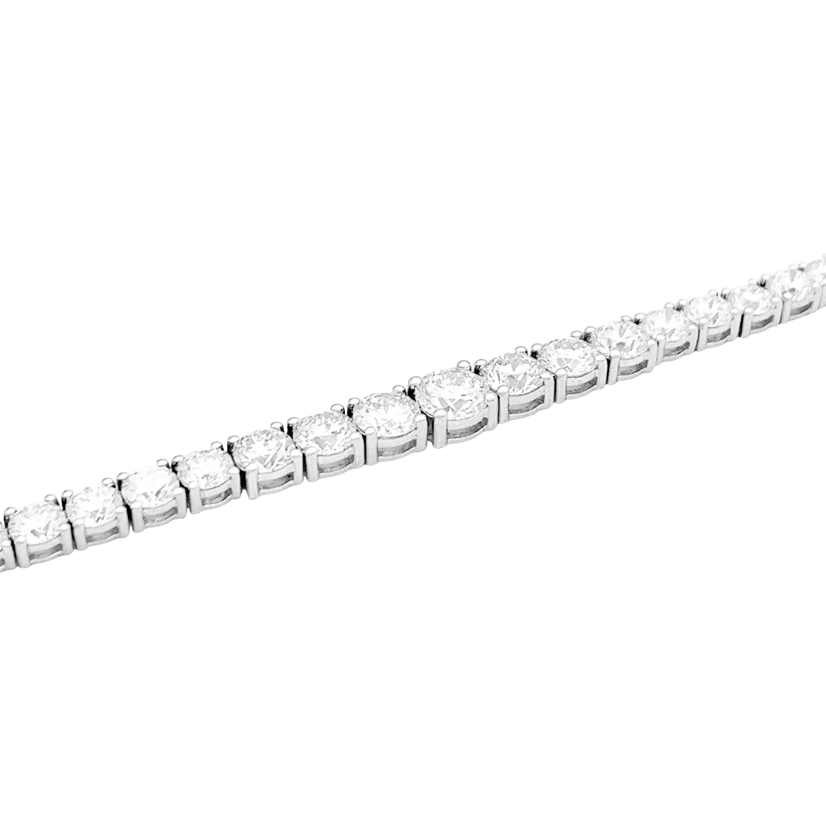 Collier rivière or blanc et diamants. - Castafiore