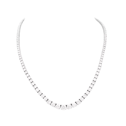 Collier rivière or blanc et diamants. - Castafiore