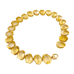 Collier Rivière or jaune et citrines - Castafiore