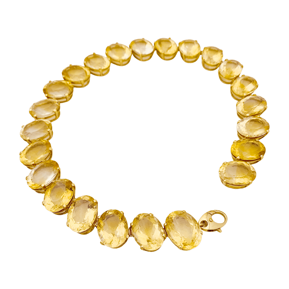 Collier Rivière or jaune et citrines - Castafiore