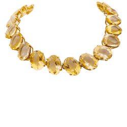Collier Rivière or jaune et citrines - Castafiore