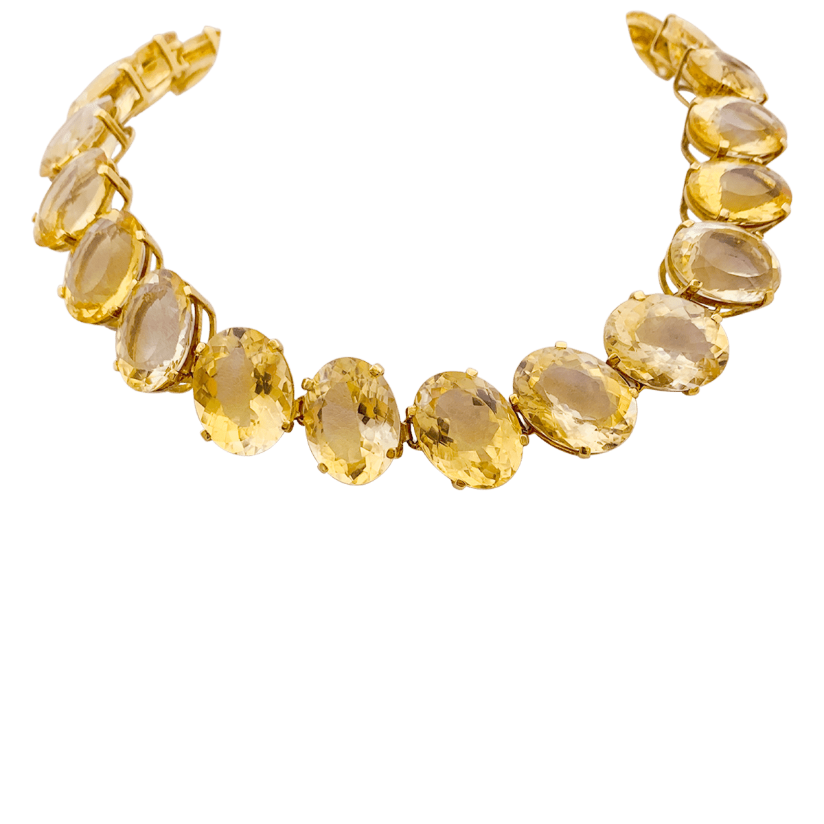 Collier Rivière or jaune et citrines - Castafiore