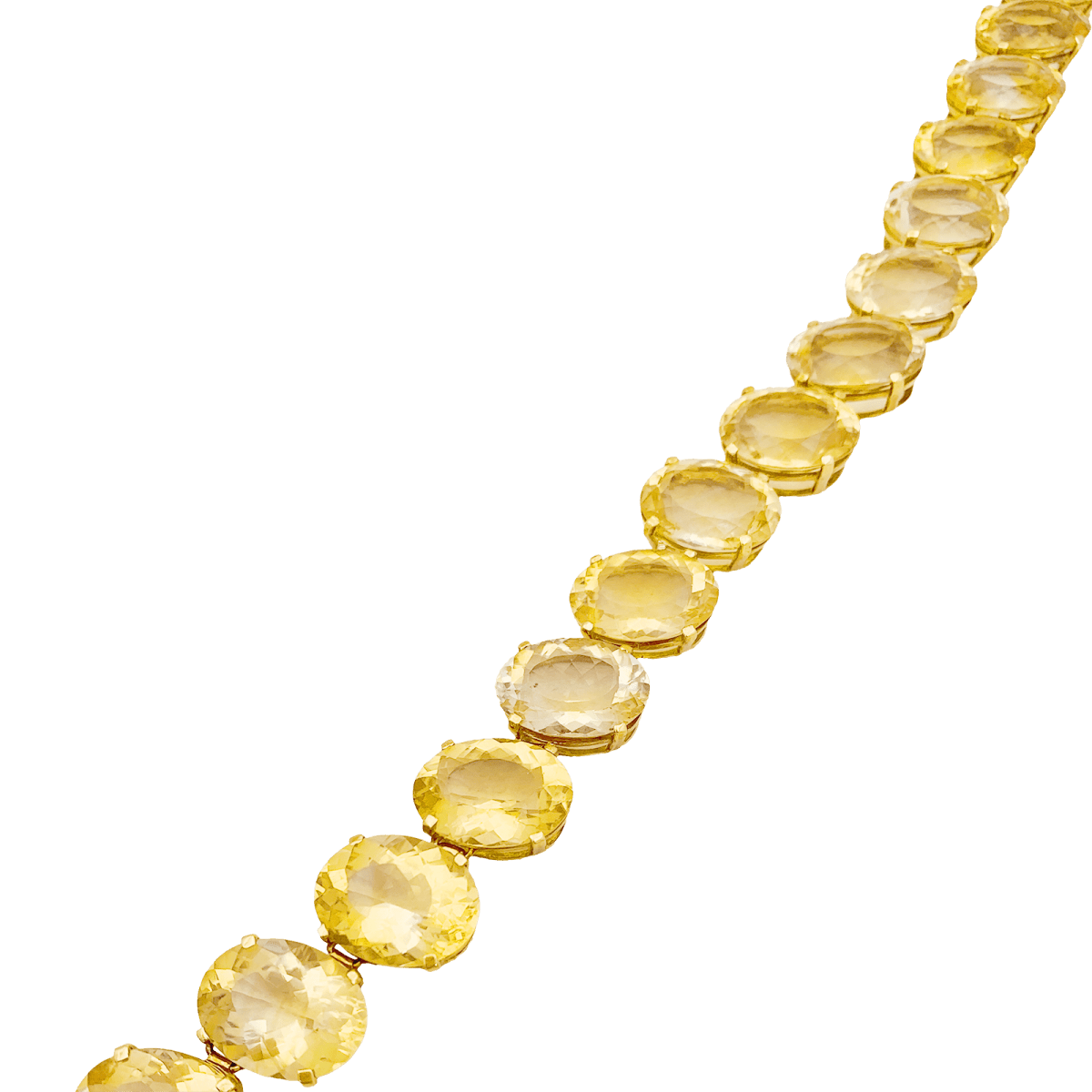 Collier Rivière or jaune et citrines - Castafiore