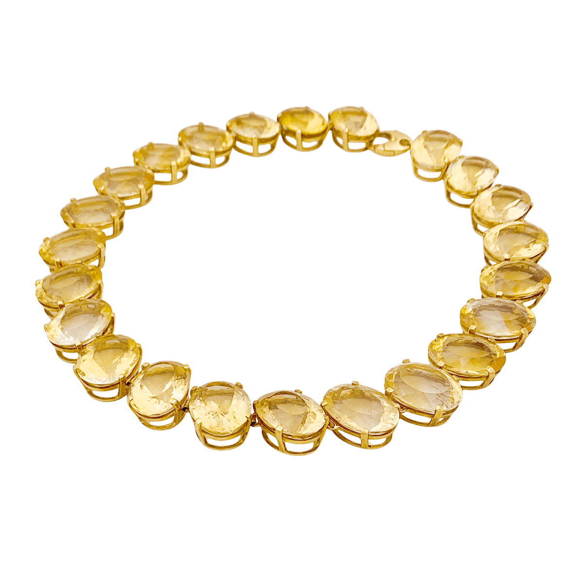 Collier Rivière or jaune et citrines - Castafiore