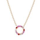 Collier Saphirs Multi Couleurs Or Rose - Castafiore