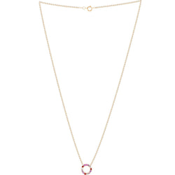 Collier Saphirs Multi Couleurs Or Rose - Castafiore