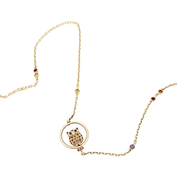 Sautoir Boucheron, "Nuri", rose gold, multicoloured sapphires, tsavorites and diamonds.