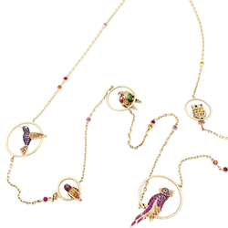 Sautoir Boucheron, "Nuri", rose gold, multicoloured sapphires, tsavorites and diamonds.
