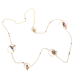 Sautoir Boucheron, "Nuri", rose gold, multicoloured sapphires, tsavorites and diamonds.