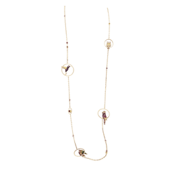Sautoir Boucheron, "Nuri", rose gold, multicoloured sapphires, tsavorites and diamonds.
