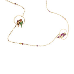 Sautoir Boucheron, "Nuri", rose gold, multicoloured sapphires, tsavorites and diamonds.