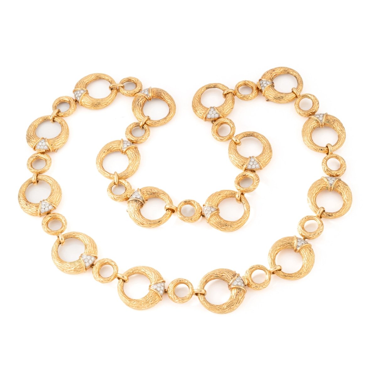 Collier Sautoir BOUCHERON transformable en or jaune et diamants - Castafiore