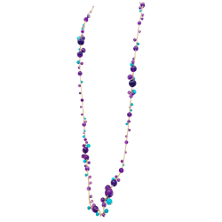 Collier Sautoir CARTIER "Délices de Goa" en or rose, turquoises, améthystes et diamants - Castafiore