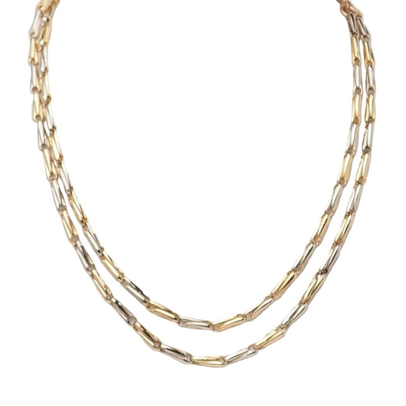 Collier Sautoir CARTIER en or jaune et or blanc - Castafiore