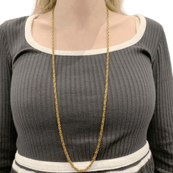 Chaumet long necklace, yellow gold.