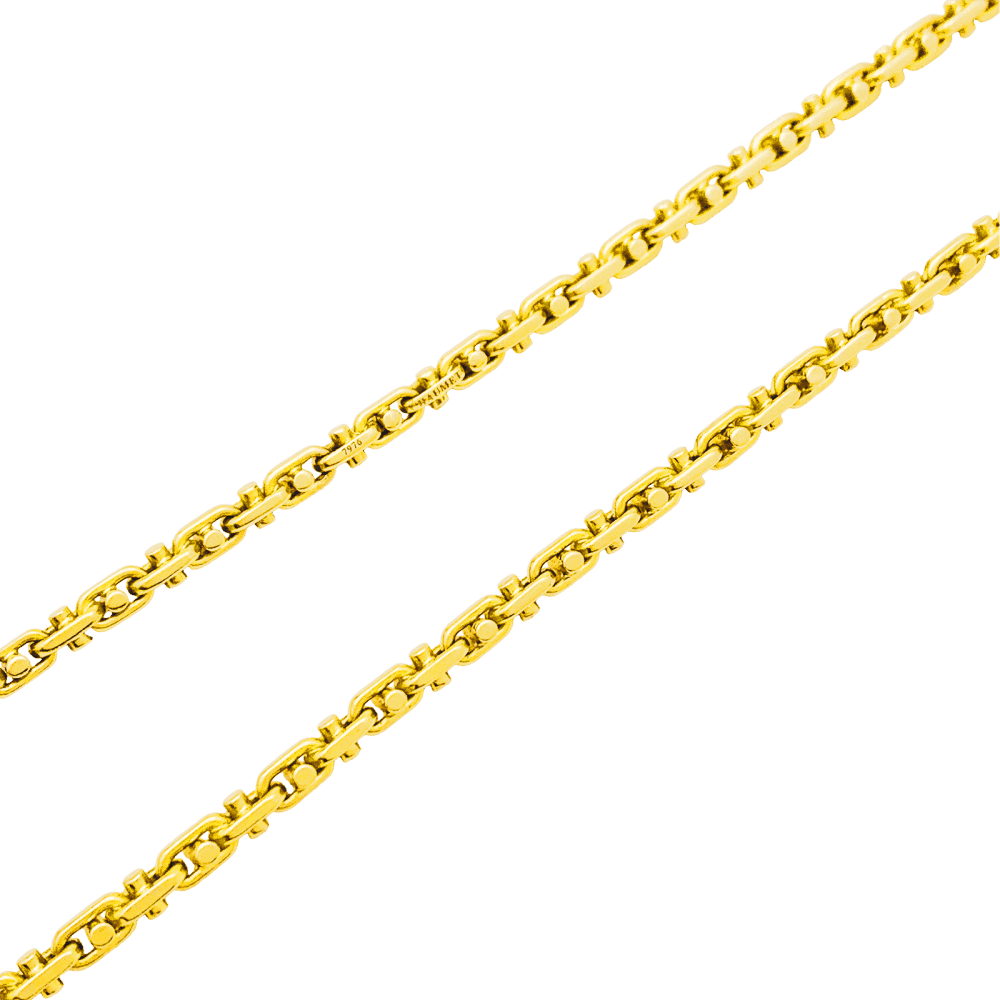 Chaumet long necklace, yellow gold.
