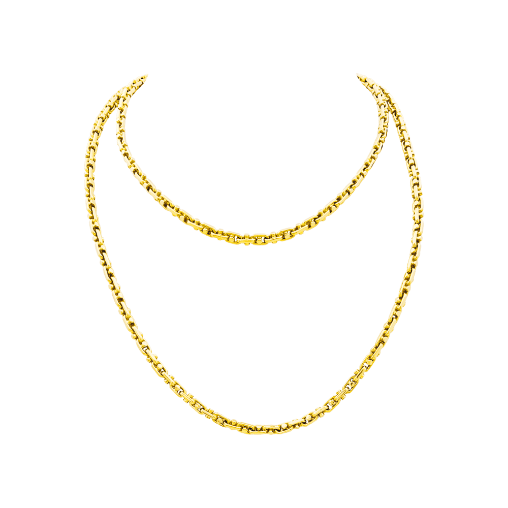 Chaumet long necklace, yellow gold.