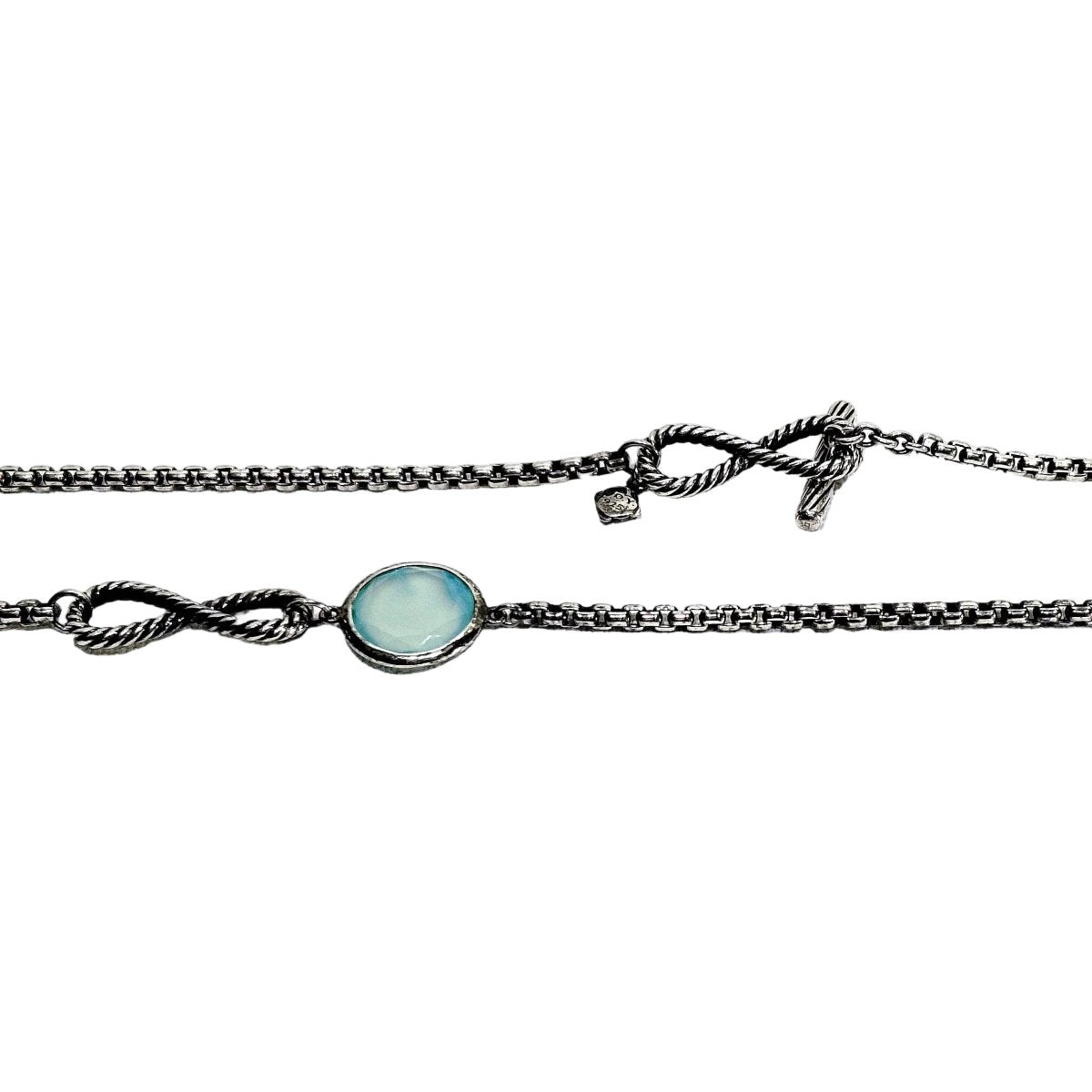 Collier Sautoir DAVID YURMAN en argent et calcédoines - Castafiore