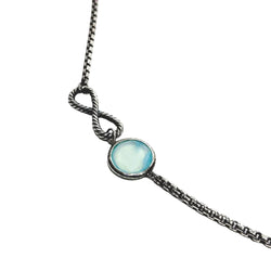 Collier Sautoir DAVID YURMAN en argent et calcédoines - Castafiore