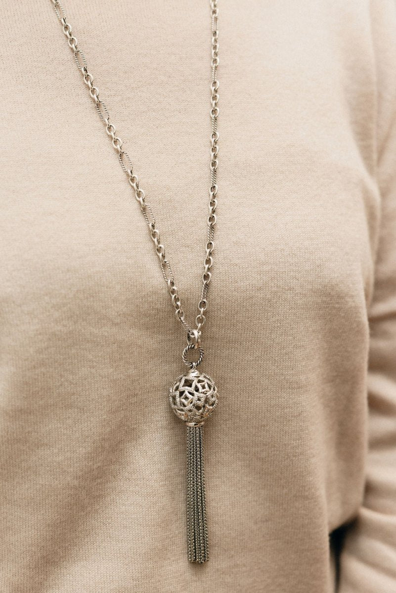 Collier Sautoir DAVID YURMAN en argent et diamants - Castafiore