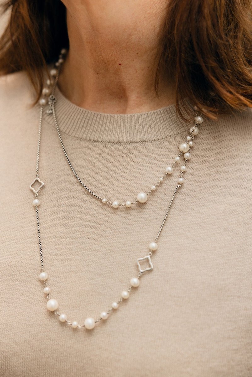 Collier Sautoir DAVID YURMAN en argent et perles de culture - Castafiore