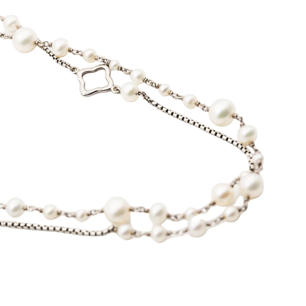 Collier Sautoir DAVID YURMAN en argent et perles de culture - Castafiore