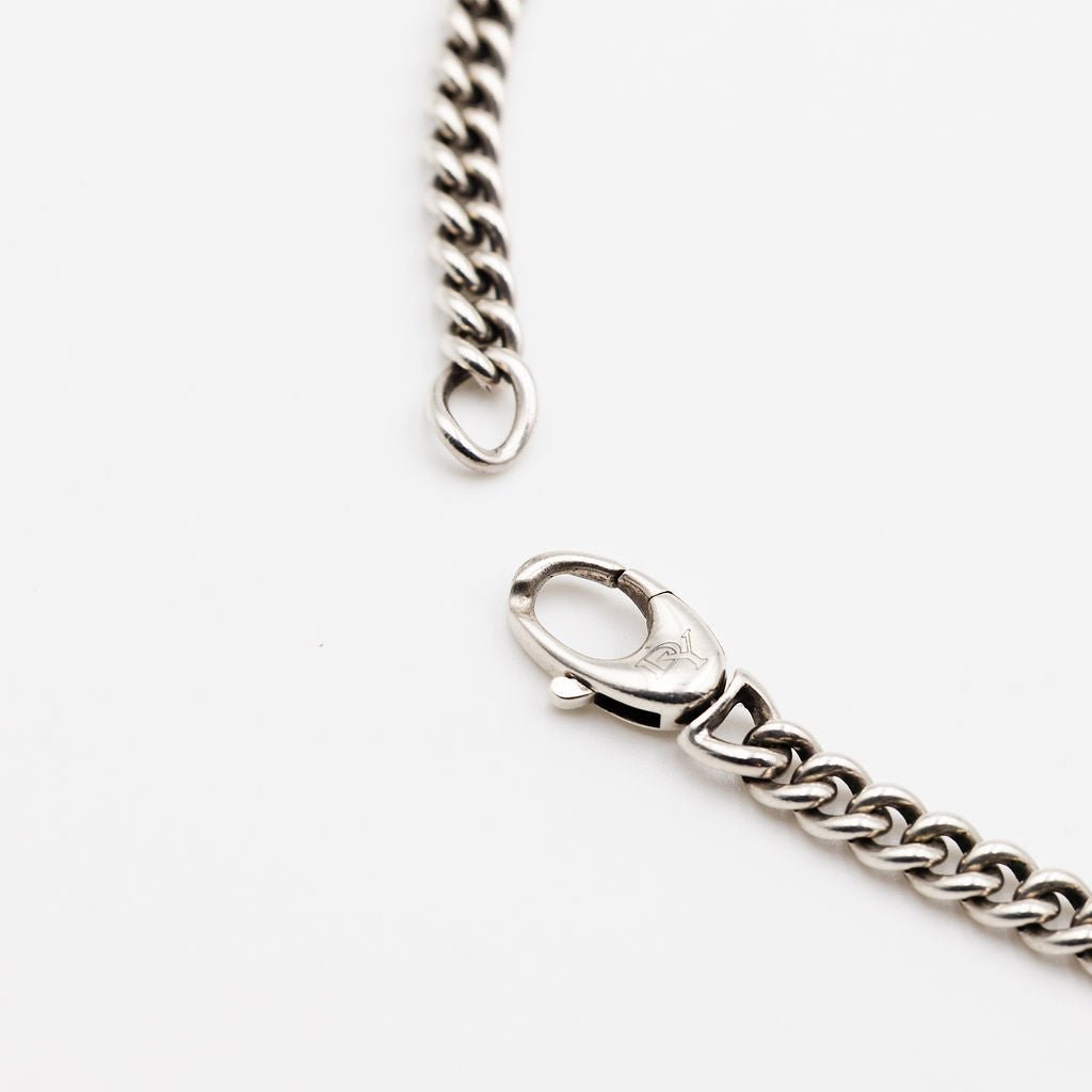 Collier Sautoir DAVID YURMAN "Gradient Curb Chain" en argent et or jaune - Castafiore