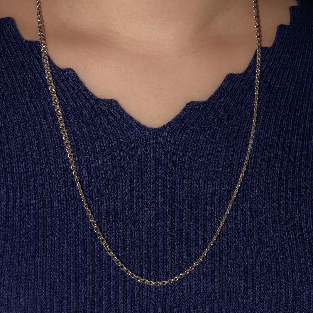 Necklace  Maille forçat White gold