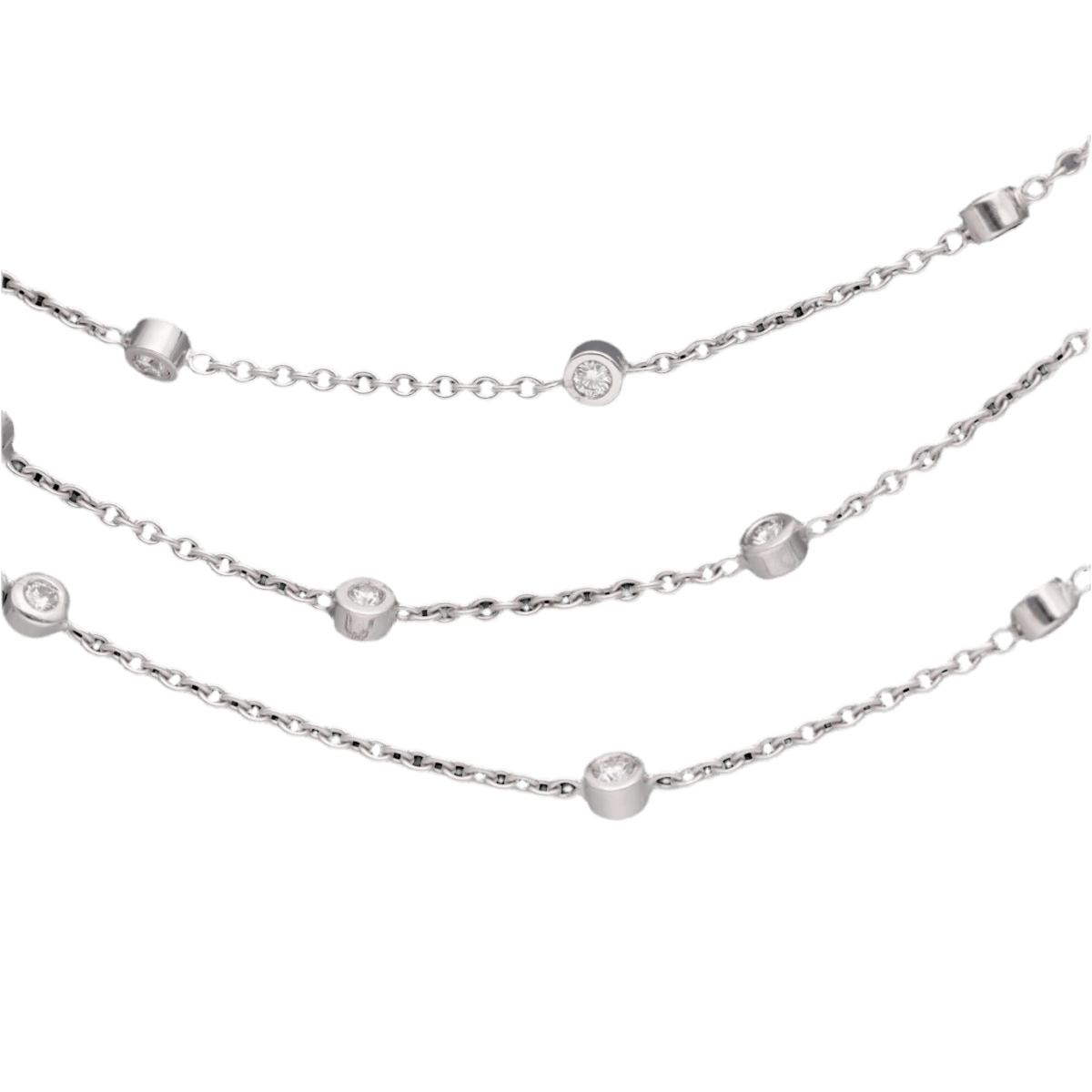 Collier Sautoir en or blanc et diamants - Castafiore