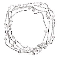 Collier Sautoir en or blanc et diamants - Castafiore