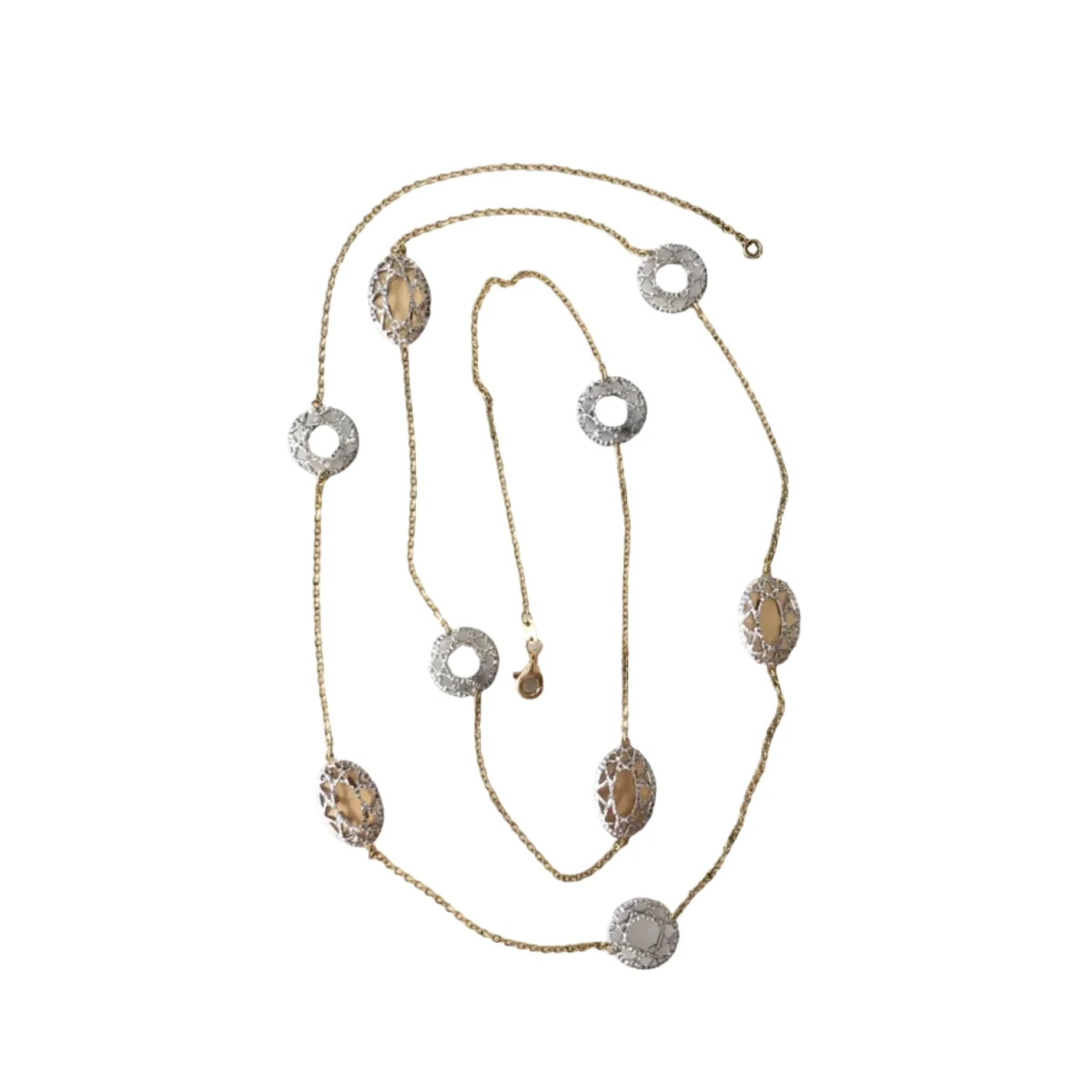 Collier Sautoir en or blanc et or jaune - Castafiore