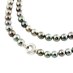 Collier Sautoir en or blanc, perles et diamants - Castafiore