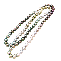 Collier Sautoir en or blanc, perles et diamants - Castafiore