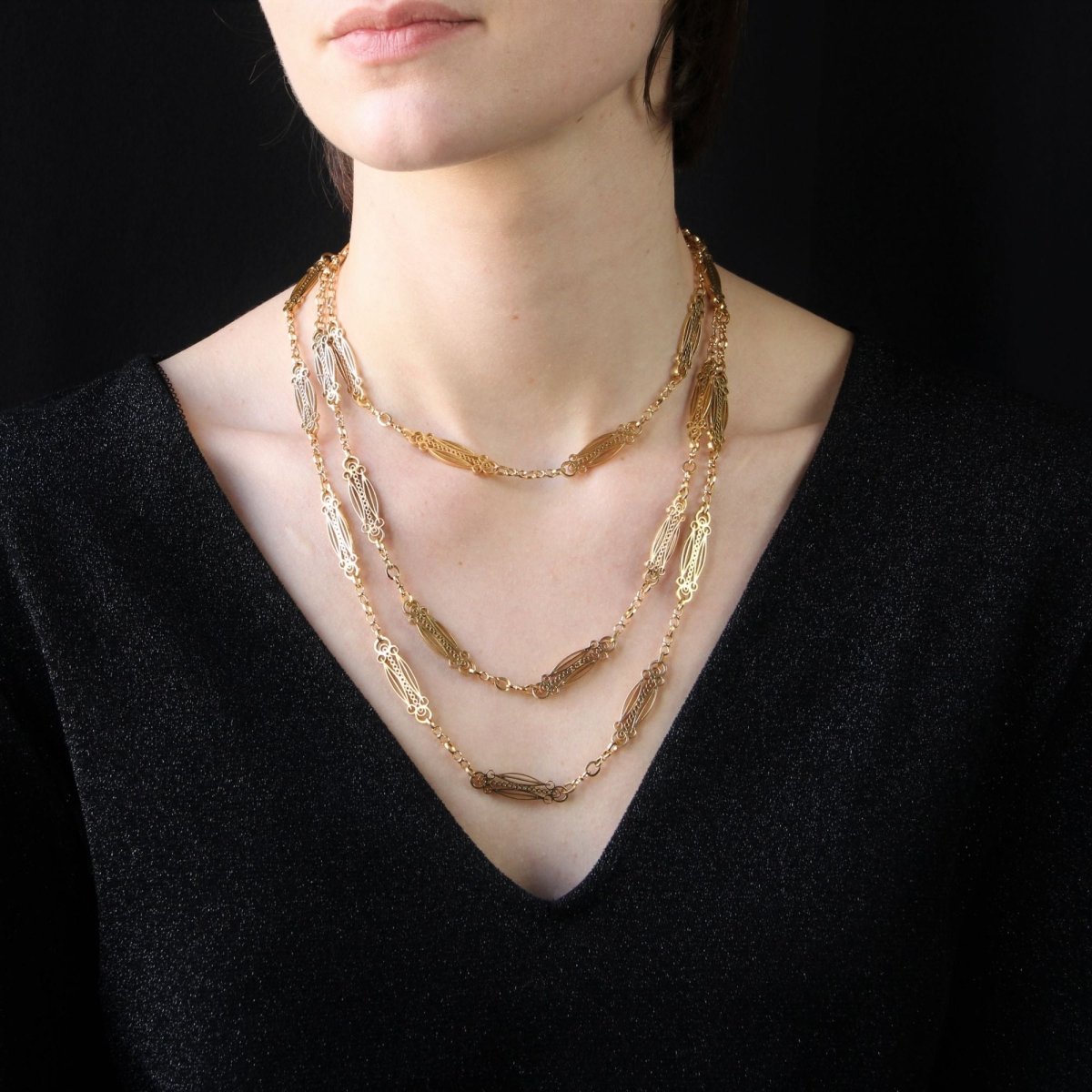 Collier Sautoir en or jaune - Castafiore