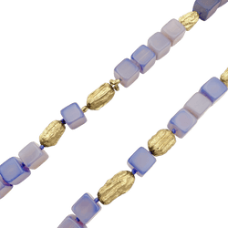 Collier Sautoir en or jaune et calcédoine - Castafiore