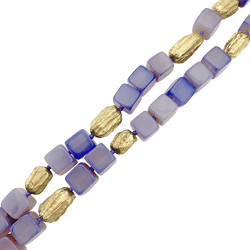 Collier Sautoir en or jaune et calcédoine - Castafiore