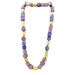 Collier Sautoir en or jaune et calcédoine - Castafiore