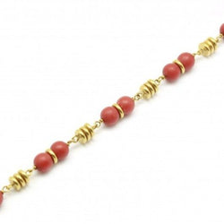 Collier Sautoir en or jaune et corail - Castafiore