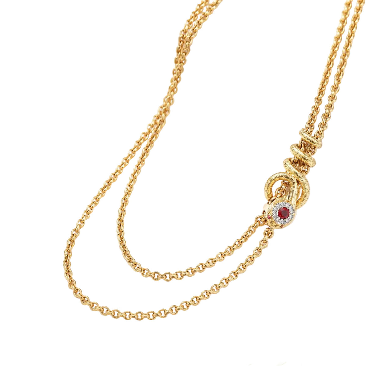 Collier Sautoir en or jaune et diamants - Castafiore