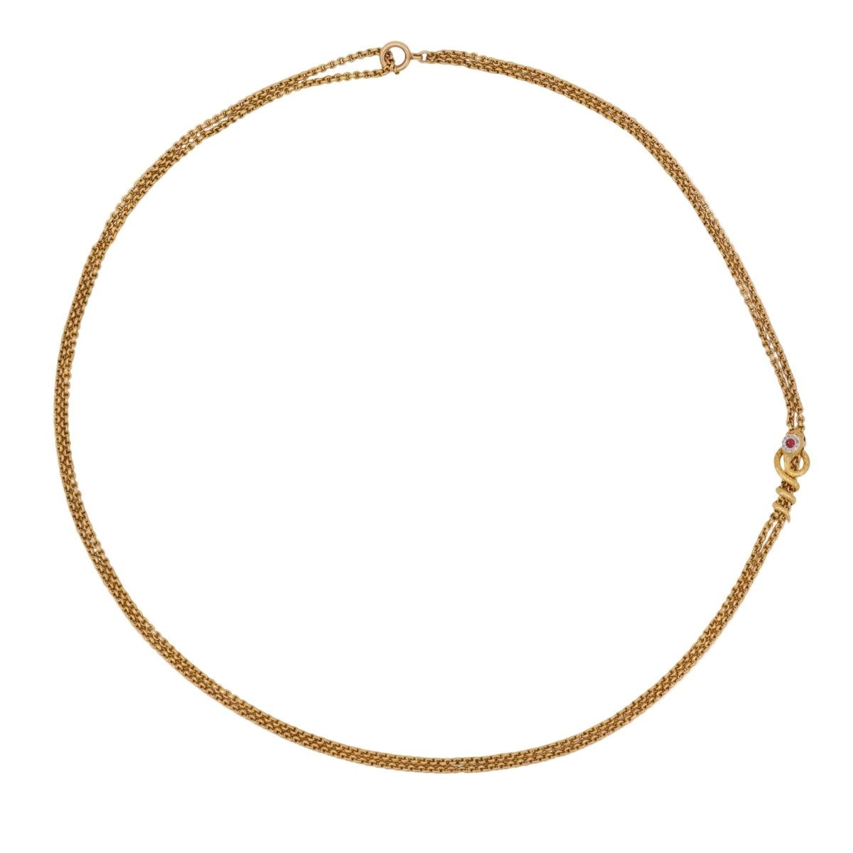 Collier Sautoir en or jaune et diamants - Castafiore