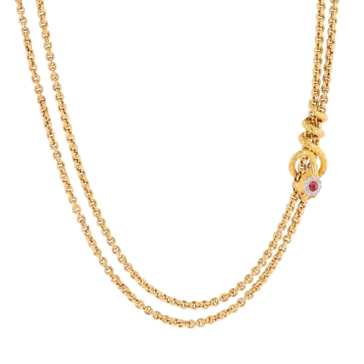 Collier Sautoir en or jaune et diamants - Castafiore