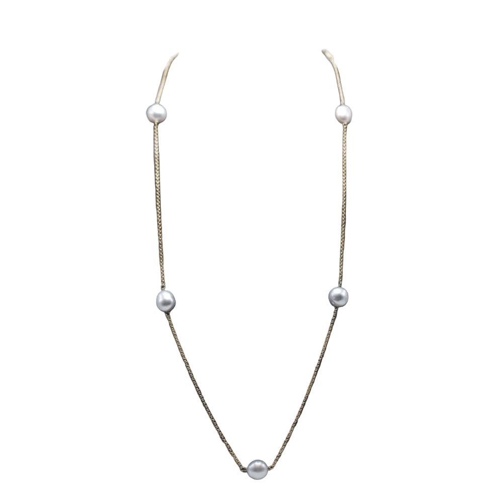 Collier Sautoir en or jaune et perles - Castafiore