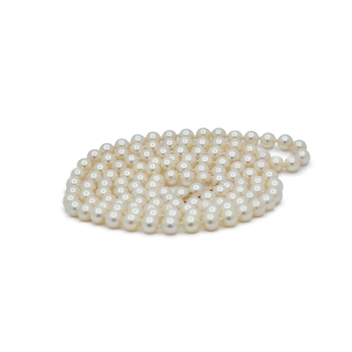 Collier sautoir en or jaune et perles - Castafiore